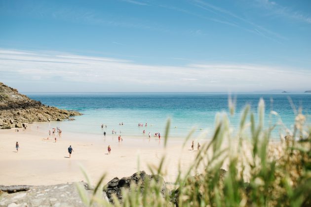 Sunny Cornwall beach 