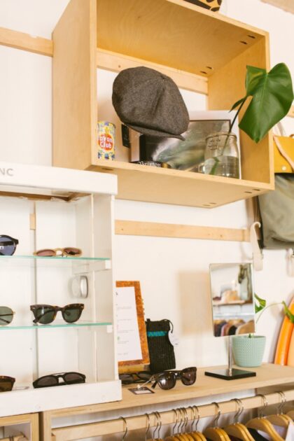 Pala sunglasses in shop display