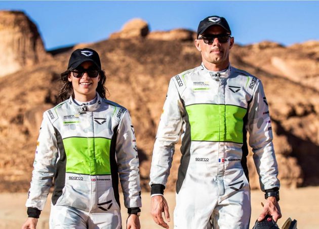 Veloce drivers Jamie Chadwick and Stéphane Sarrazin in Pala Sunglasses