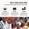 Image dipicting Pala Eyewears give back scheme. For every pair of Pala glasses sold, someone in Africa receives and eye test and spectacles.