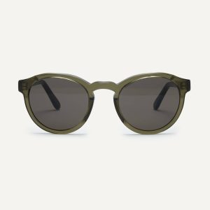 round green sunglasses in eco friendly bio acetate