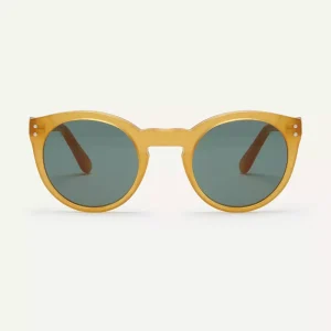 round orange frame eco friendly sunglasses