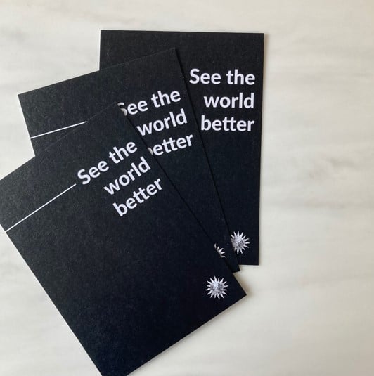 Pala postcards made from recycled card