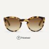 baobab polarised Womens brown tortoiseshell round sunglasses