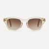 Thoko_Oyster_front Pala Thoko narrow style transparent sunglasses with brown gradient lenses