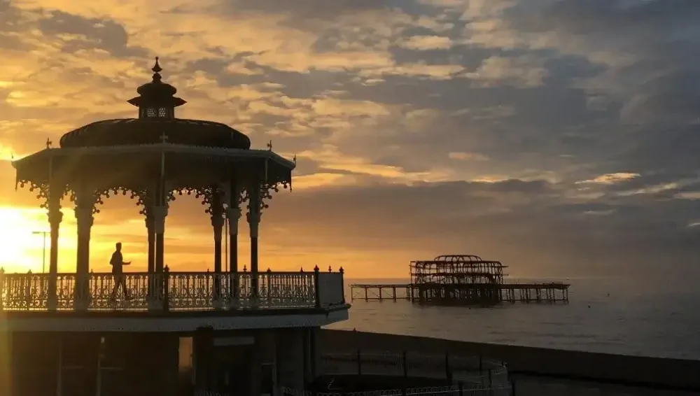 brighton pier sunset