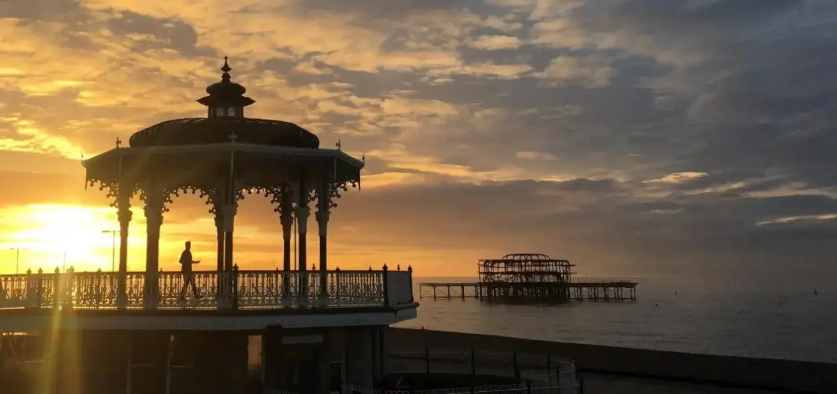 brighton pier sunset