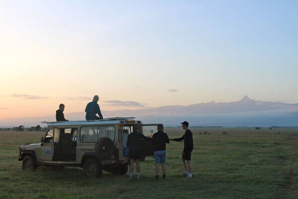 Jeep on luxury travel safari in Africa