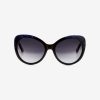 Amara BlackBlue - Archive Sale 1 cateye oversized ethical sunglasses in black
