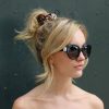 Amara BlackBlue - Archive Sale 4 Woman wearing cateye oversized ethical sunglasses in black