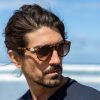 Asha Sunflower - Archive Sale 3 man wearing tortoiseshell round eco friendly sunglasses
