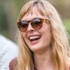 Asha Sunflower - Archive Sale 4 woman wearing tortoiseshell round eco friendly sunglasses