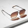 Itri Bronze - Archive Sale 2 angular aviator sunglasses with brown lenses