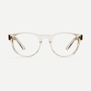 Smoke Quartz acetate panto frames. Vintage round glasses with a keyhole nose bridge.