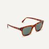 Jabali XL Matt Saffron - Side wide fit sunglasses in brown tortoiseshell wayfarer style