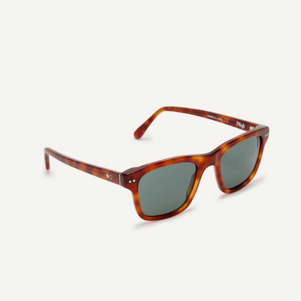 Jabali XL Matt Saffron - Side wide fit sunglasses in brown tortoiseshell wayfarer style