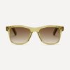 Jabali Gold Polarised - Grey JPEG Square wayfarer square sunglasses frame in crystal yellow gold bio-acetate and brown polarised lenses.