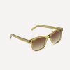 Jabali Gold Polarised Side - Grey JPEG Square wayfarer square sunglasses frame in crystal yellow gold bio-acetate and brown polarised lenses.