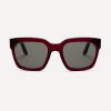 Pala Eyewear Thabo Sunglasses Frame In Ruby Red Bio-Acetate. Oversized square style